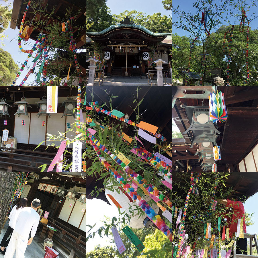 芦屋神社　七夕飾りつけ